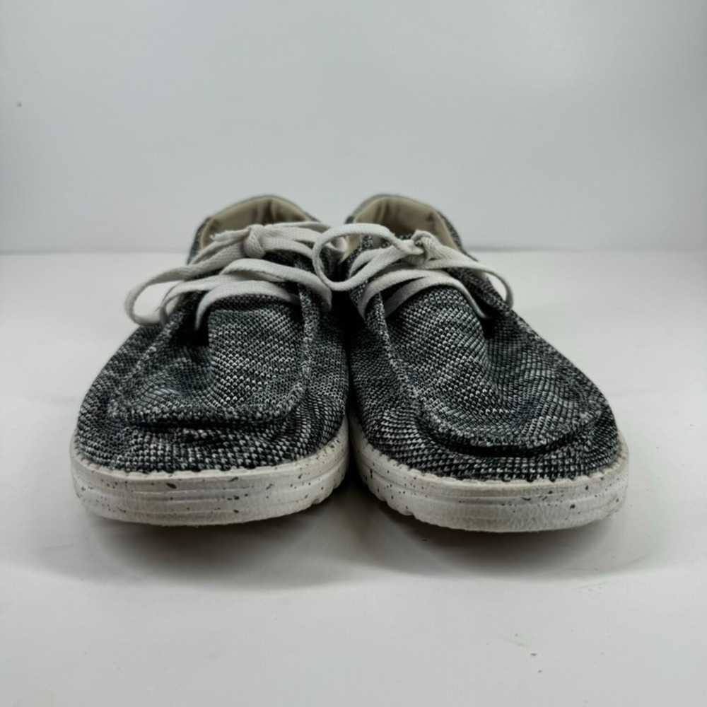 HEYDUDE Wendy Sox Women's US 9 Dark Grey Knit Casual Comfort Slip-On Moc Loafers - Picture 3 of 16